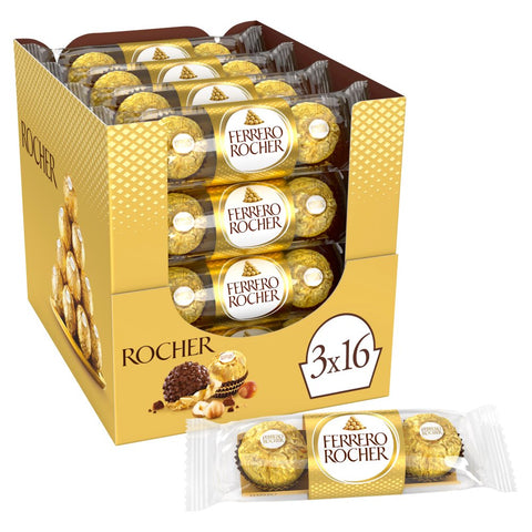 1 BOX Ferrero Rocher 3x16 pack