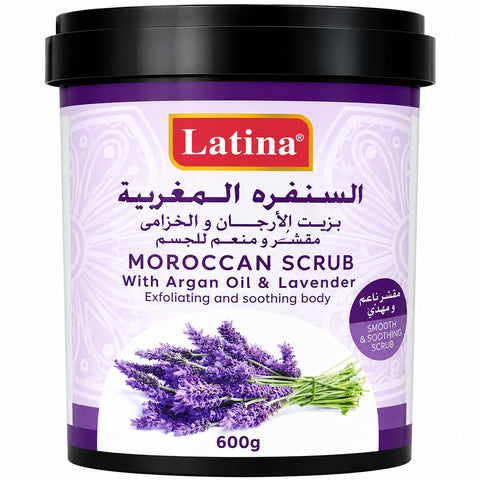 Latina Moroccan Scrub with Argan Oil & Lavender 600g
