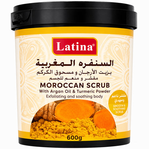 Latina Moroccan Scrub with Argan Oil & Turmeric Powder 600g