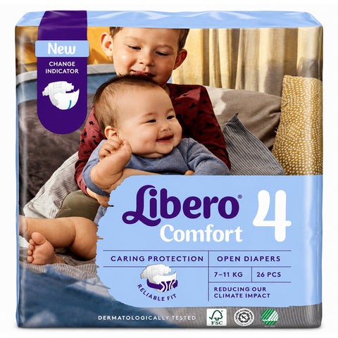 Libero Comfort 4 Open Diapers 26 PCS 7-11KG