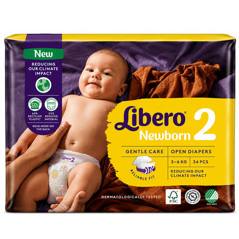 Libero Newborn 2 Diapers 3-6KG 34 PCS