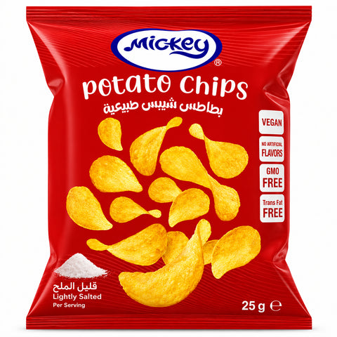 Mickey Potato Chips Lightly Salted 25g