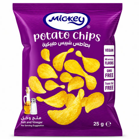 Mickey Potato Chips Salt & Vinegar 25g