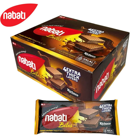 Nabati Bites Chocolate Cream Wafer Richoco 12Pcs × 39g (468g)