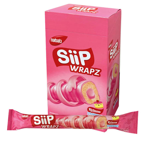 Nabati Siip Wrapz Strawberry 14.5G × 12