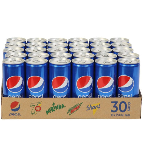 مشروب بيبسي غازي 250 مل × 30 علبة