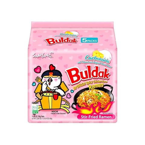 Samyang Buldak Carbonara Spicy Stir-Fried Instant Ramen 130g 5 Packs