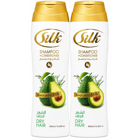 Silk Avocado Milk Shampoo + Conditioner for Dry Hair 2x400ml